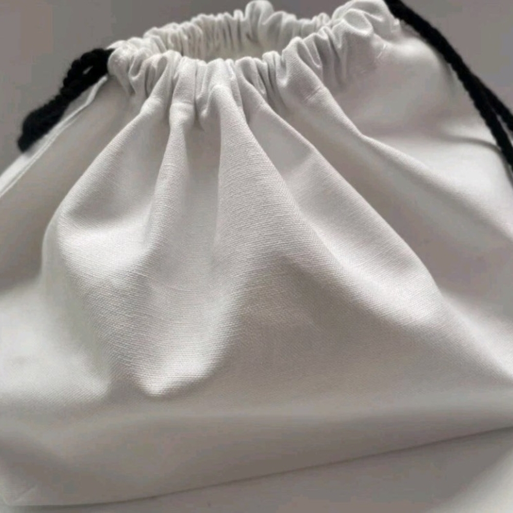 CHANEL Beauty MEDIUM Organic Cotton Drawstring Dust Bag 12"x7"x5" NEW AUTHENTIC - Picture 3 of 7